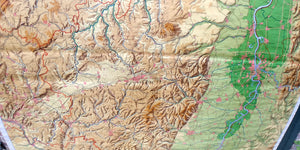 Carte géographique du district de Hesse rhénane et Palatinat - Modus Vivendi Antiques