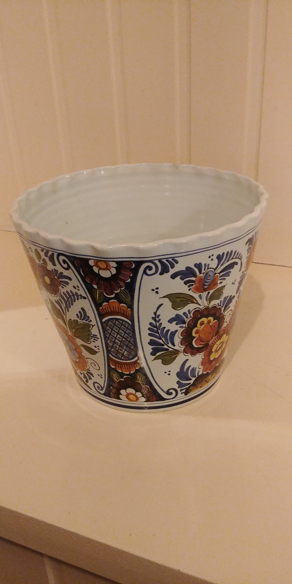 Cache pot Delft polychrome - Modus Vivendi Antiques