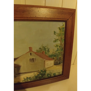 Peinture huile sur panneau "Paysage rural" - Modus Vivendi Antiques