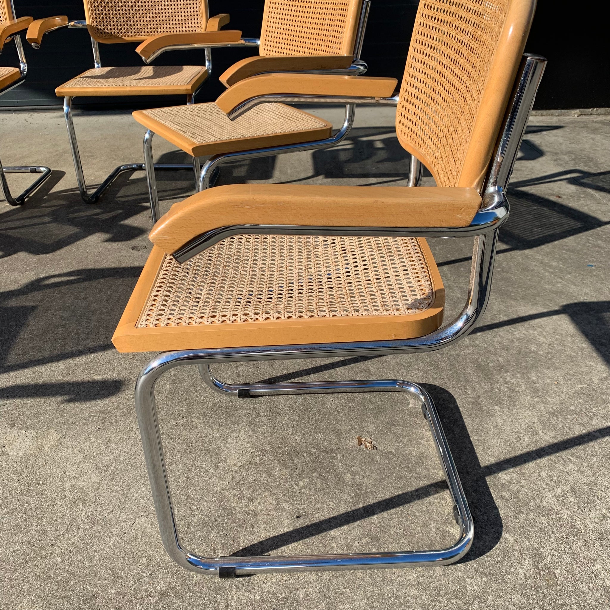 Série de 6 fauteuils B64 de Marcel Breuer