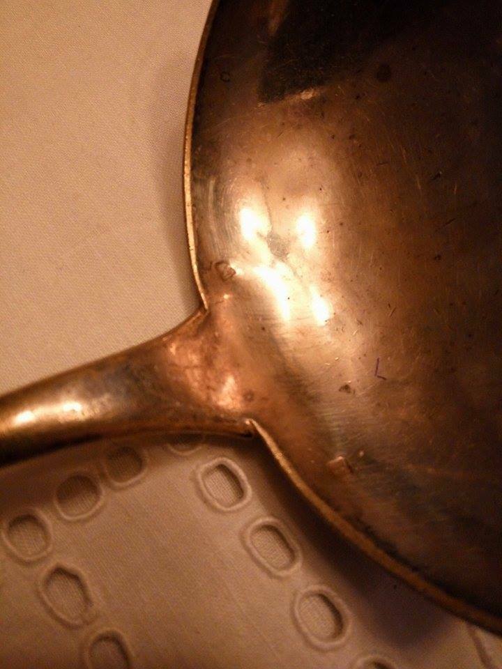 Louche, métal argenté poinçonné, longueur: 32 cm - Modus Vivendi Antiques